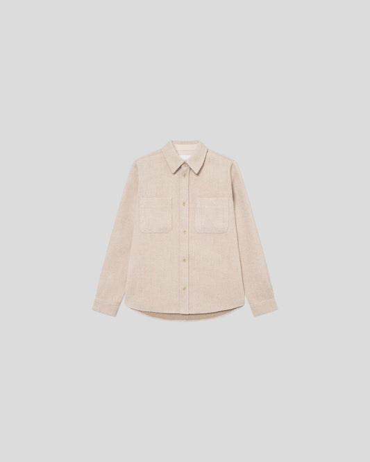 Les Deux || Lennon Bouclé Overshirt - Ivory Les Deux