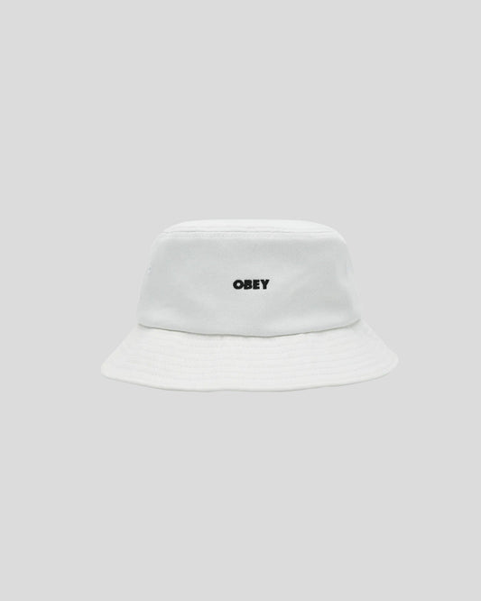 Obey || Bold Twill Bucket Hat - White Obey