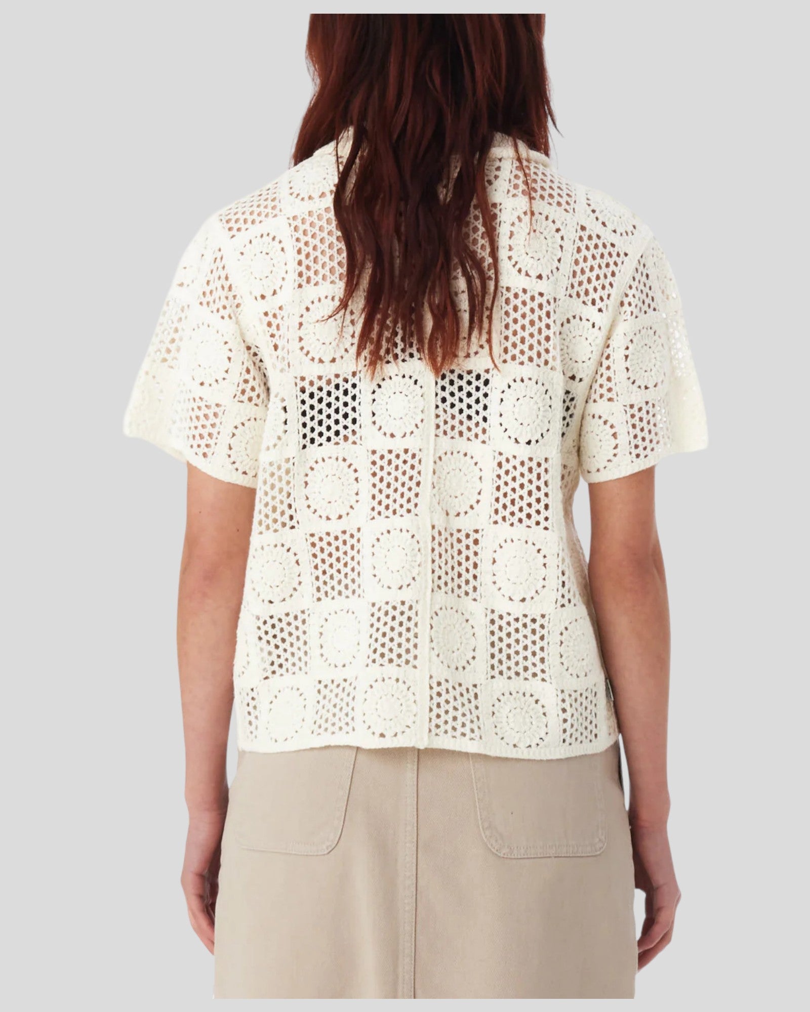 Obey || Agatha Crochet Knit Sweater - Unbleached Obey