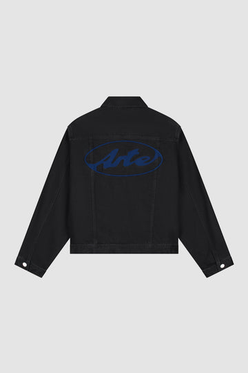 Arte || Circle Logo Jeans Jacket - Black - M