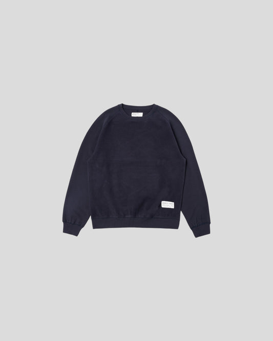 Universal Works || Brush Back Sweat - Navy Universal Works