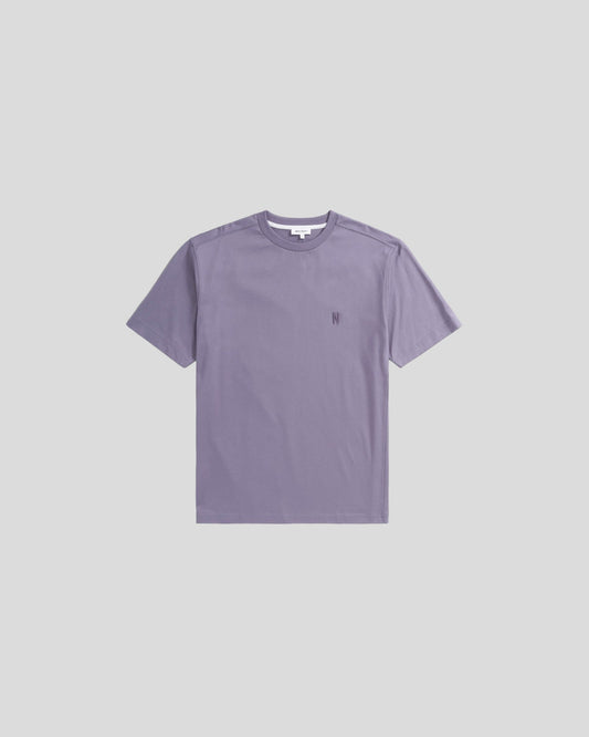 Norse projects || Johannes Organic N Logo T-shirt - Dusk purple Norse Projects