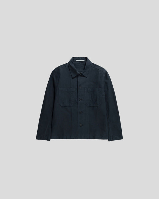 Norse Projects || Tyge Cotton Linen Overshirt - Dark Navy Norse Projects