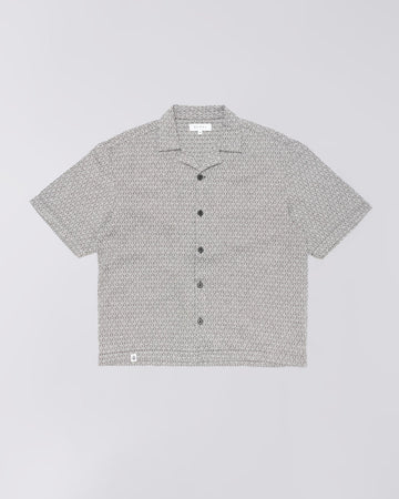Edwin || Saga Shirt SS - Black / White Garment Wash - M’ Edwin
