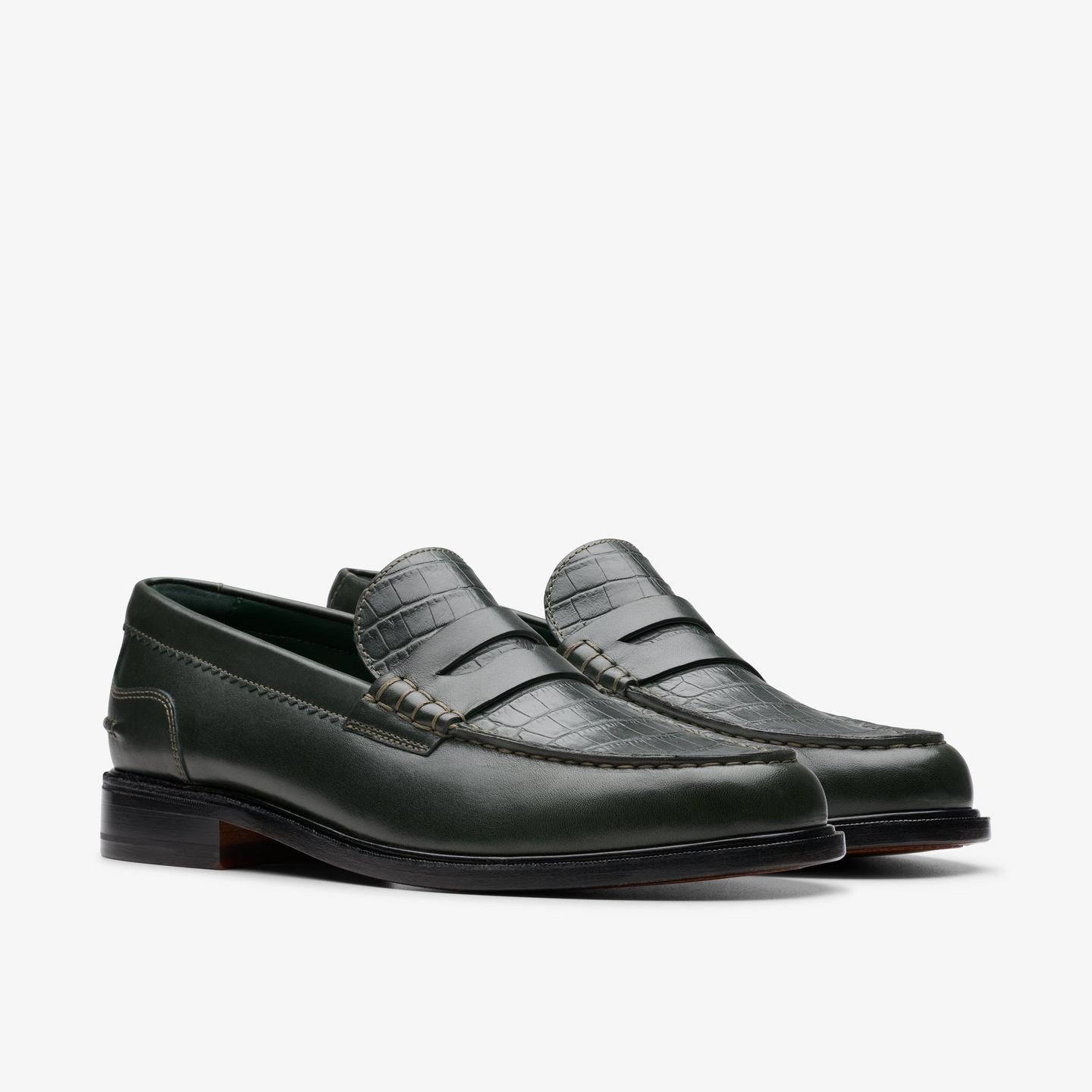 Clarks || Craft James Lo - Dark Green Combination - M’ Clarks