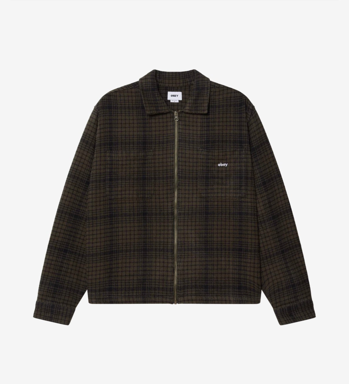 Obey || Parker Zip Shirt Jacket - Rosin Multi - M’ Obey