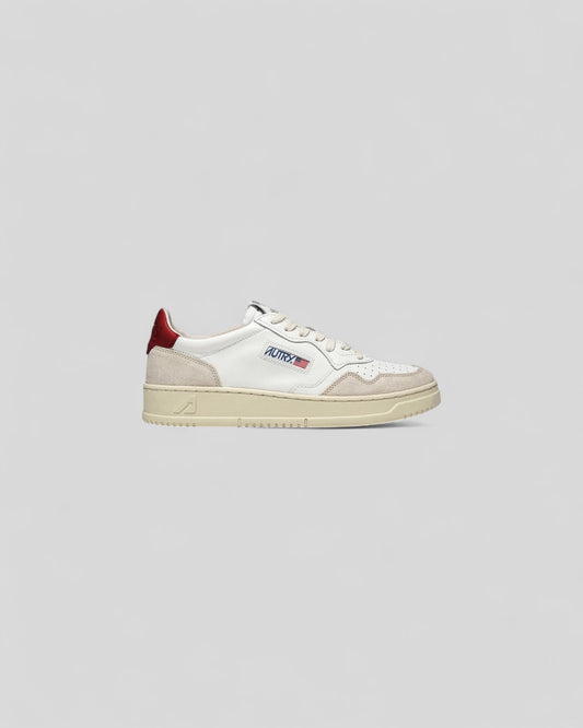 Autry || Medalist LS43 - Leat/Suede Wht/Red - M’ Autry