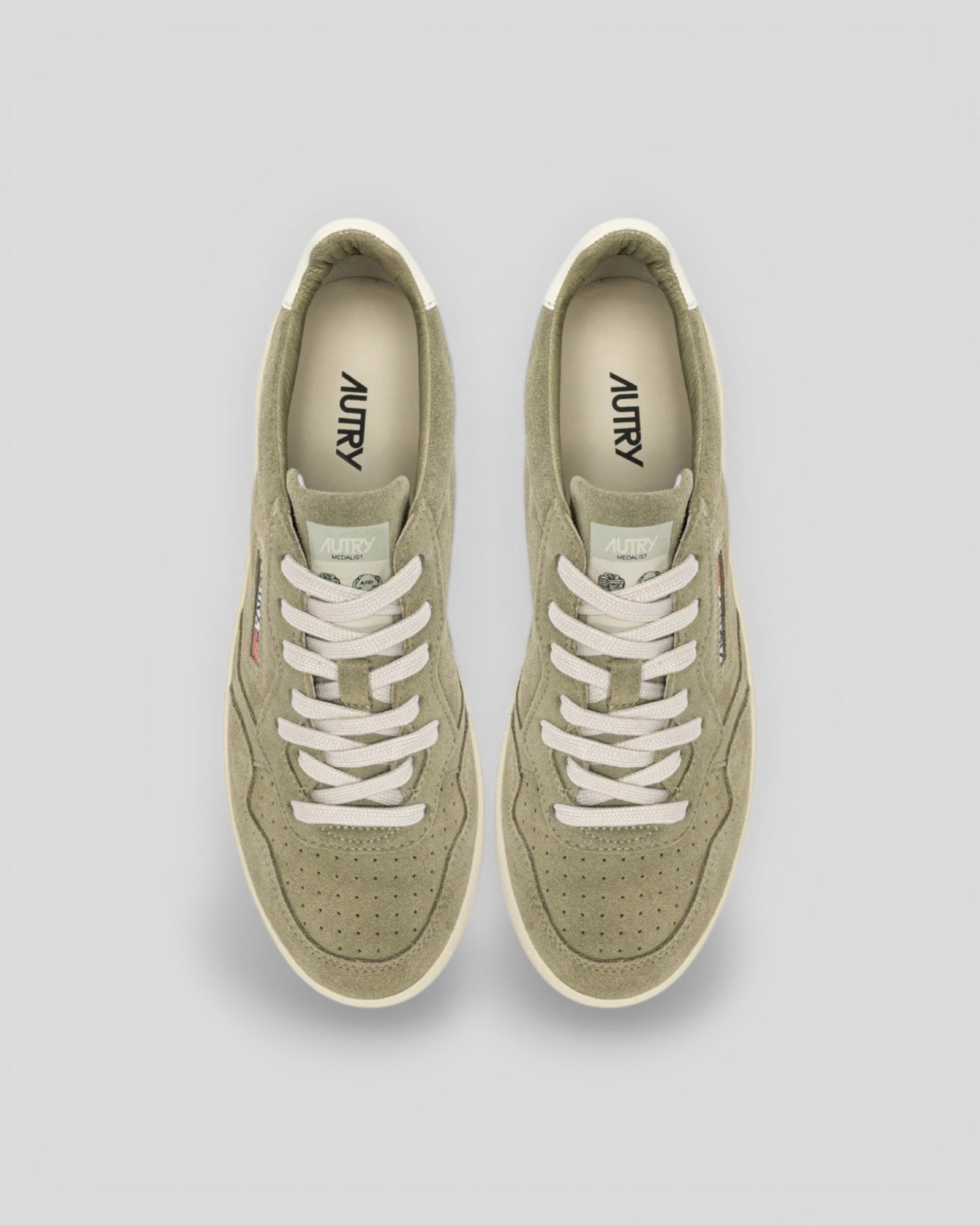 Autry || Medalist UH09 -  Daim Gray Green/Blanc Autry