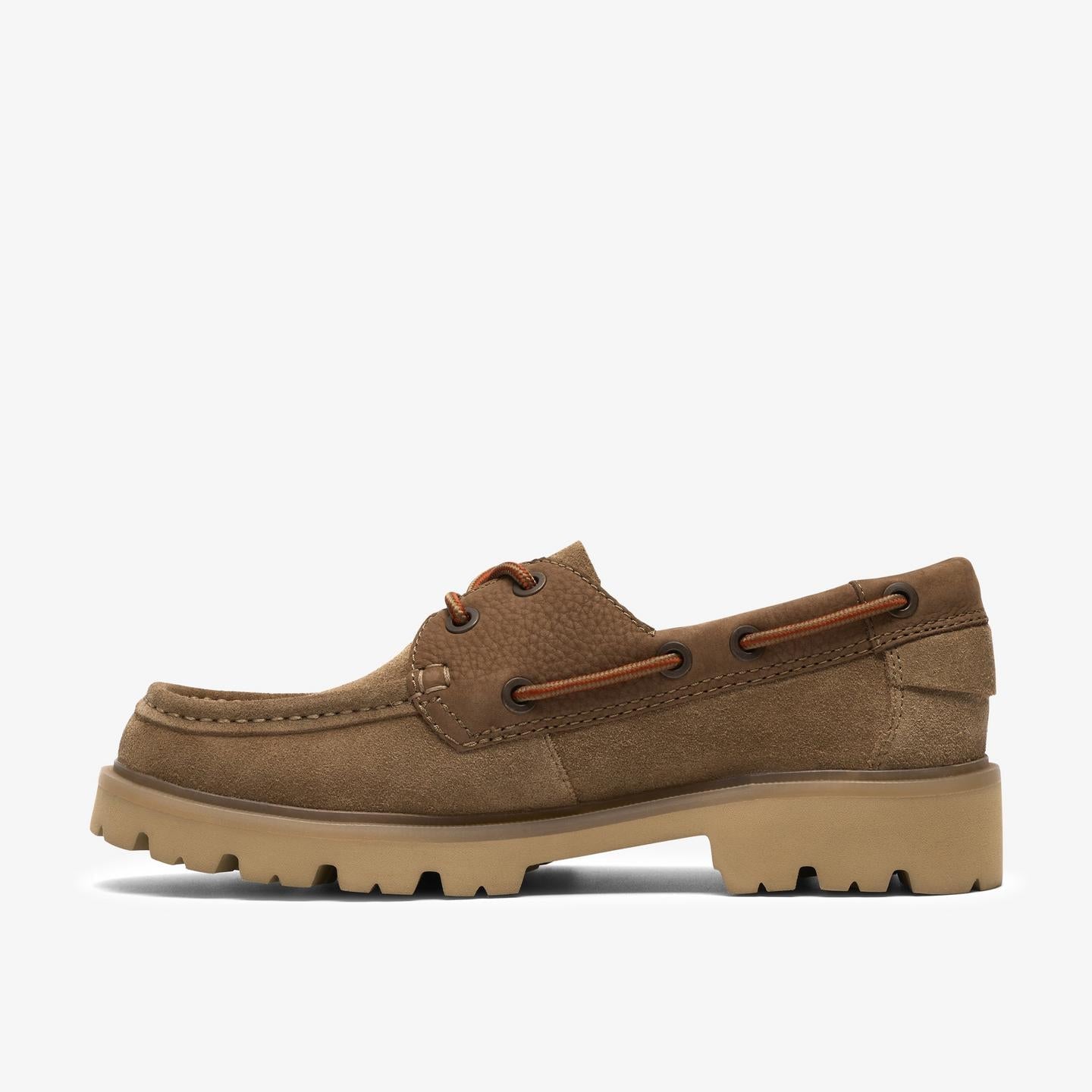 Clarks || Cleyhill Boat - Dark Sand Combination - M’ Clarks
