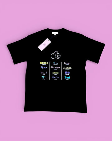 Bisous Bisous || T-shirt Body Language - Black - M' Bisous Skateboards