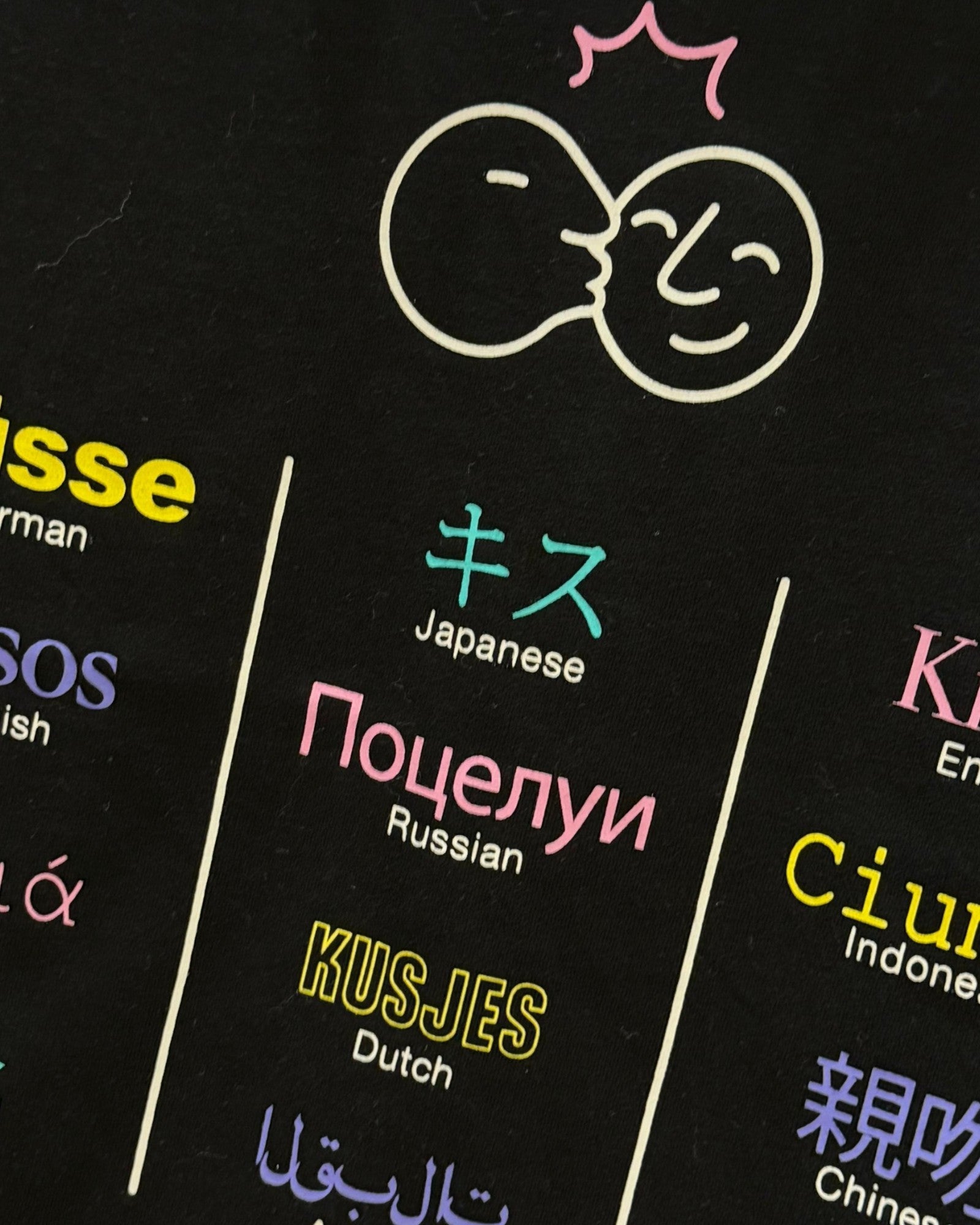 Bisous Bisous || T-shirt Body Language - Black - M' Bisous Skateboards