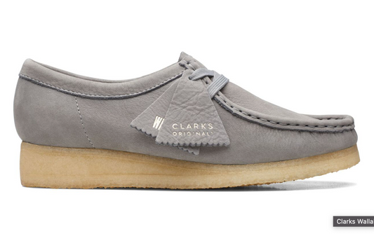 Clarks || Wallabee - Grey Nubuck / Pink Clarks