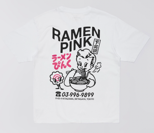 Edwin || Ramen Pink TS - White garment washed - M’ Edwin