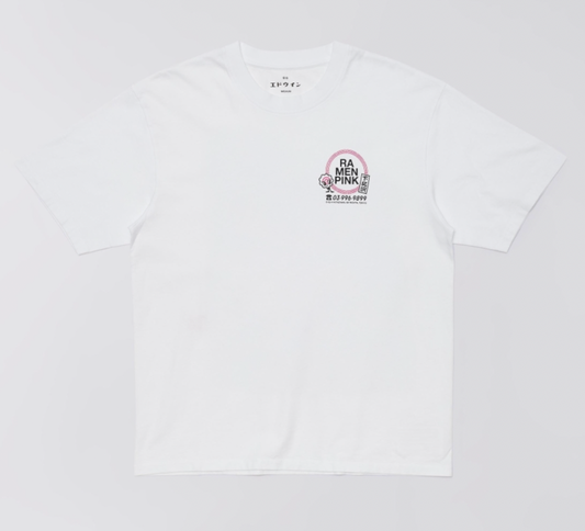 Edwin || Ramen Pink TS - White garment washed - M’ Edwin
