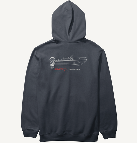 Salty Crew || Whaler Schematic Fleece - Navy - M’ Salty Crew