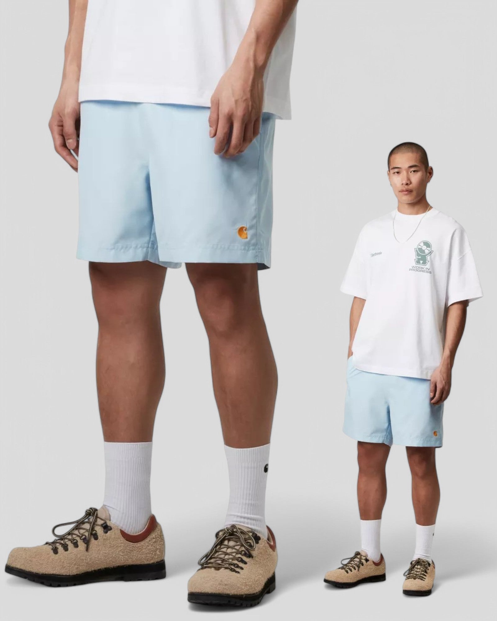 Carhartt || Chase Swim Trunks -Air Sky / Gold - M" Carhartt