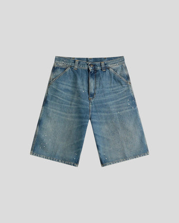 Carhartt ||OG Single Knee Short - Blue Destroy  Wash Splatter Carhartt
