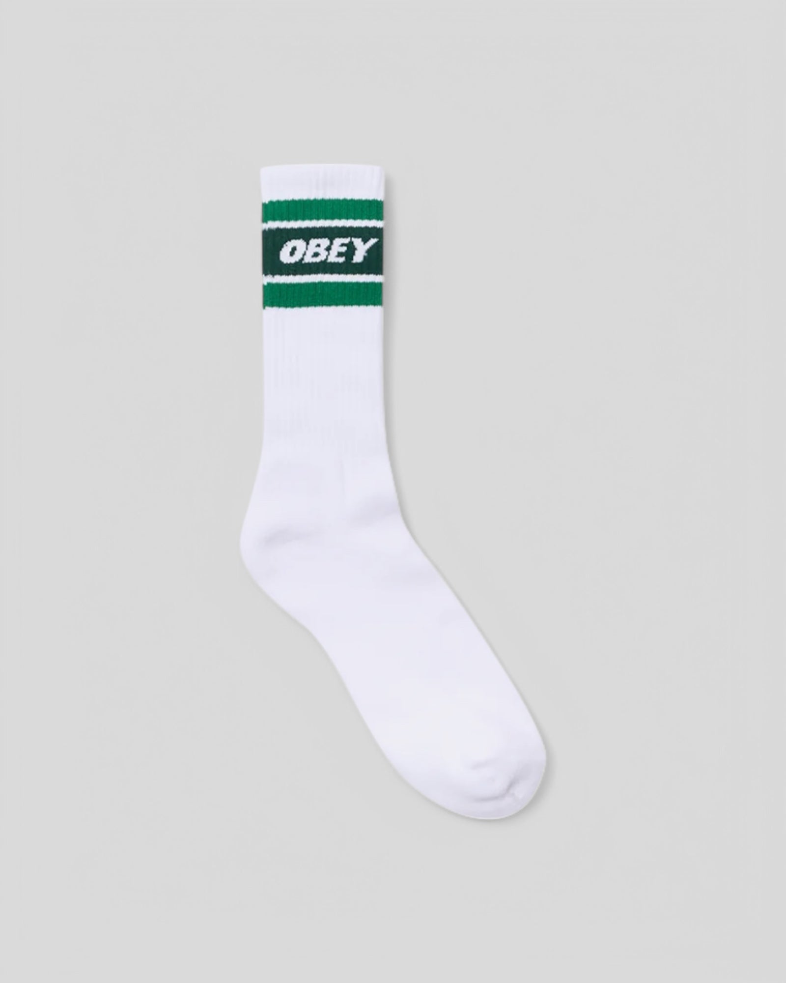 Obey || Cooper Socks - White/Green - M" Obey