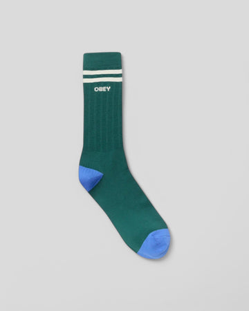 Obey || Soccer Socks - Green/Unbleached - M" Obey