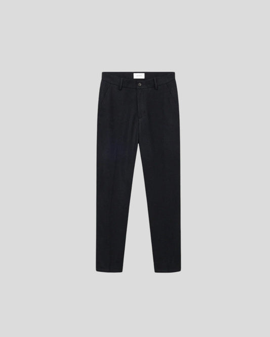 Les Deux || Como Reg Wool Suit Pants - Black Melange Les Deux