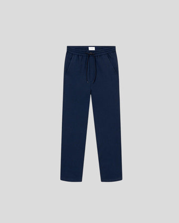 Les Deux || Tapered Textured Drawstring Pants – Dark Navy