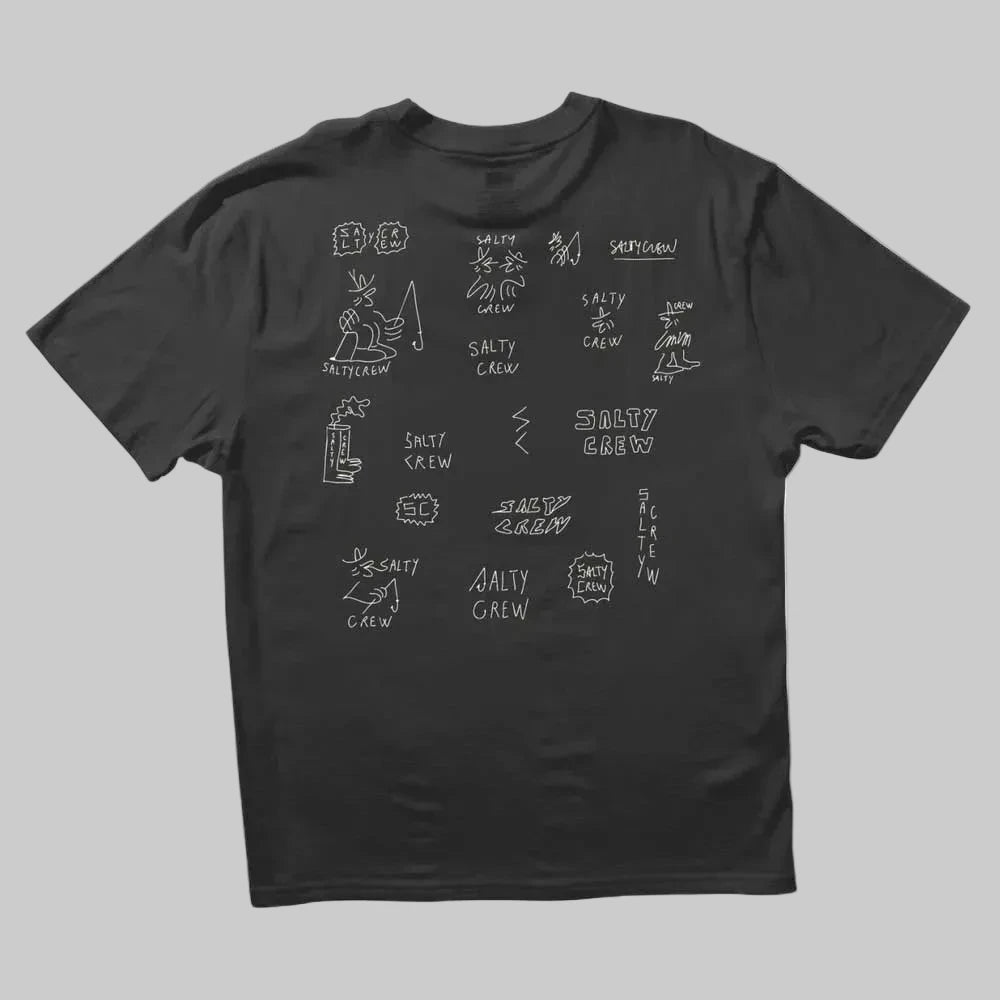 Salty Crew || Reel Lb S/S Tee - Pirate Black - M’ Salty Crew