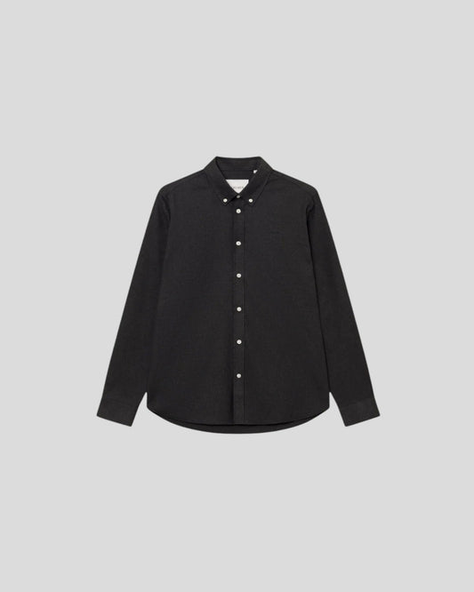Les Deux || Desert Reg Shirt - Charcoal Melange Les Deux