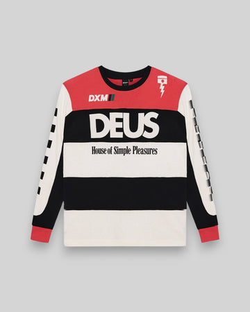 Deus || Vilander Moto Jersey - Valiant Red Combo - M' Deus ex machina