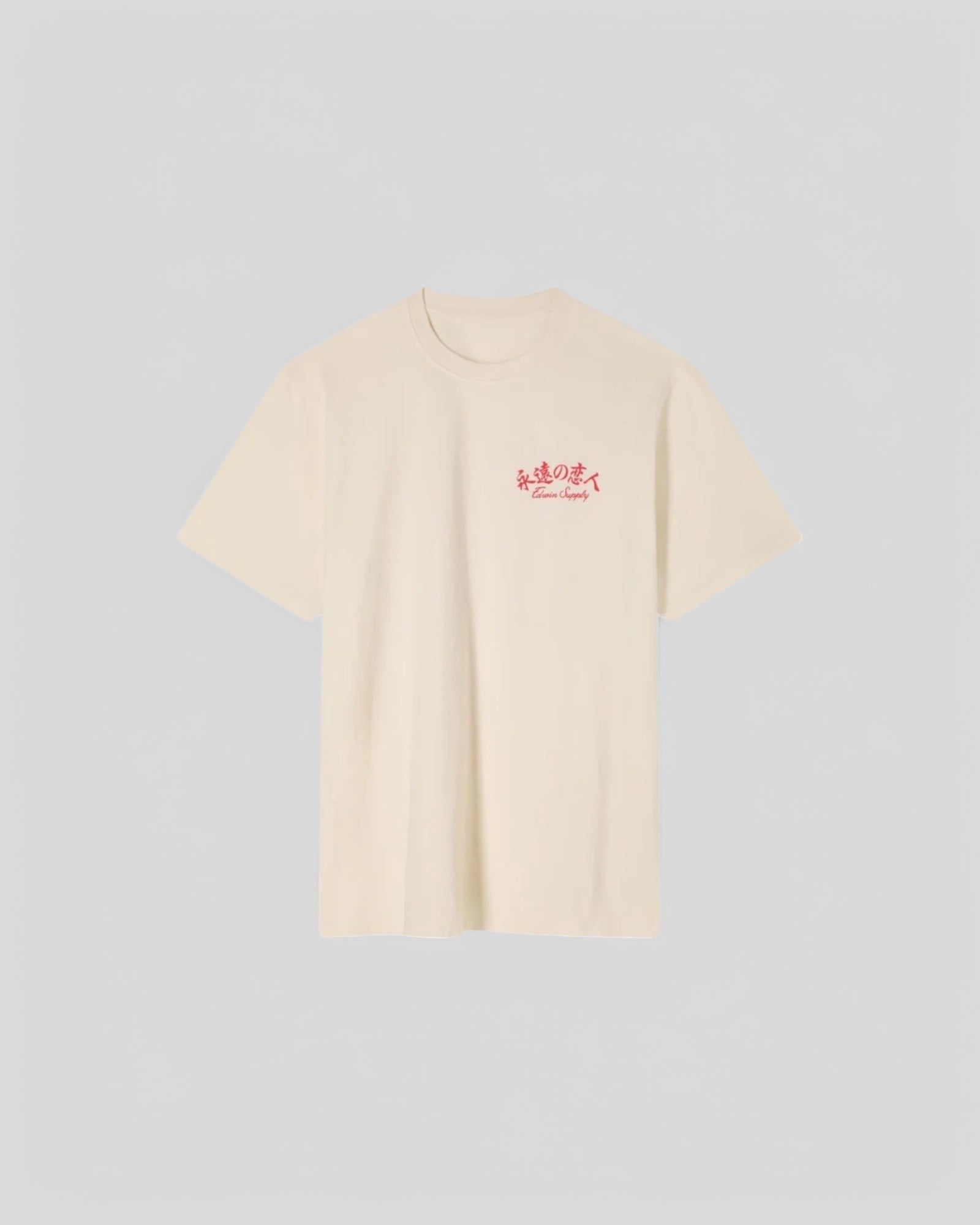 Edwin || Forever Lovers TS Single Jersey - Whisper White Garment Washed - M" Edwin