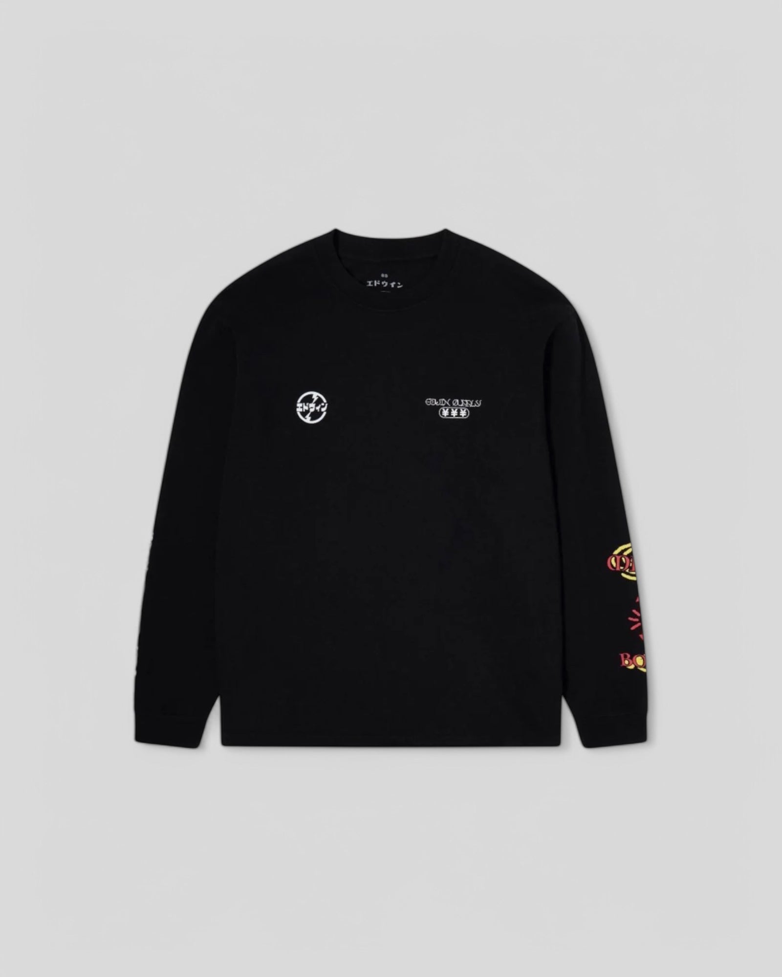 Edwin || Pachinko TS LS Single Jersey - Black Garment Washed - M" Edwin