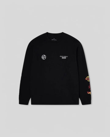 Edwin || Pachinko TS LS Single Jersey - Black Garment Washed - M" Edwin