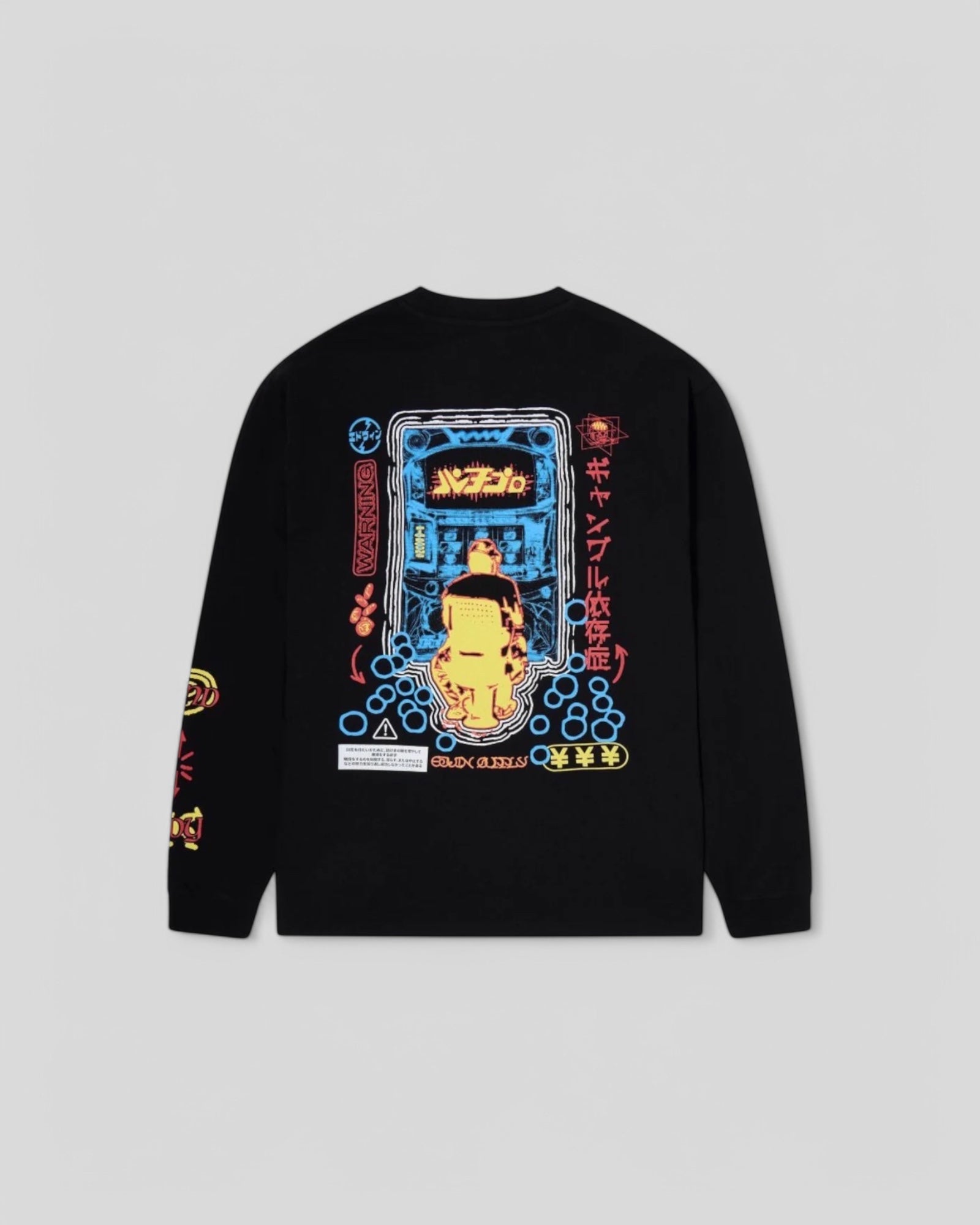 Edwin || Pachinko TS LS Single Jersey - Black Garment Washed - M" Edwin