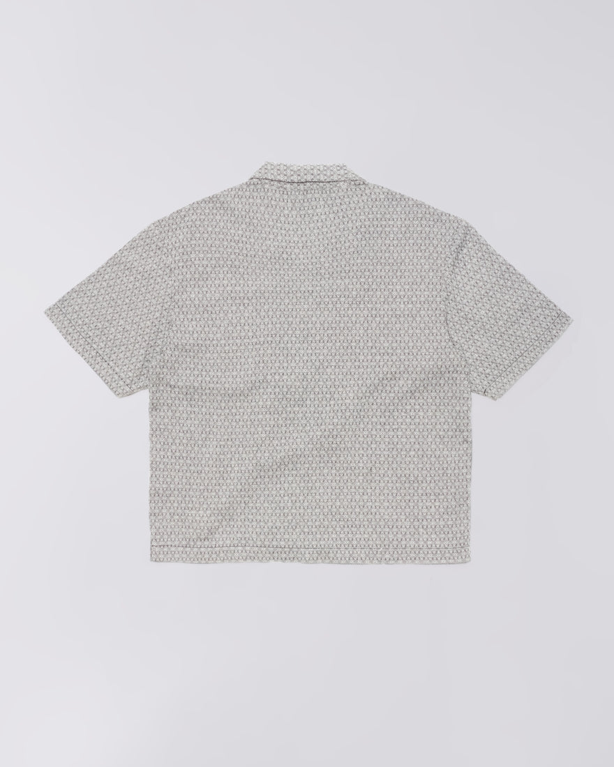 Edwin || Saga Shirt SS - Black / White Garment Wash - M’ Edwin