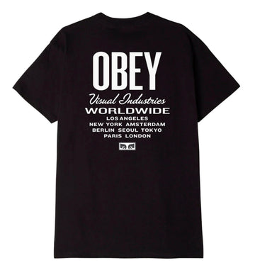 OBEY || VISUAL IND. WOLDWIDE T-SHIRT || BLACK Obey