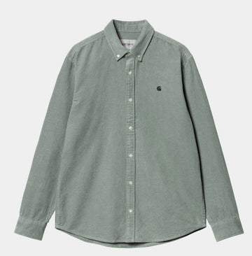 CARHARTT || MADISON CORD SHIRT || Glassy teal / Black Carhartt