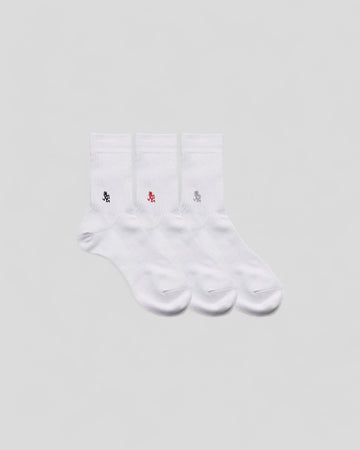 Gramicci || Basic Crew Socks x3 - White Gramicci