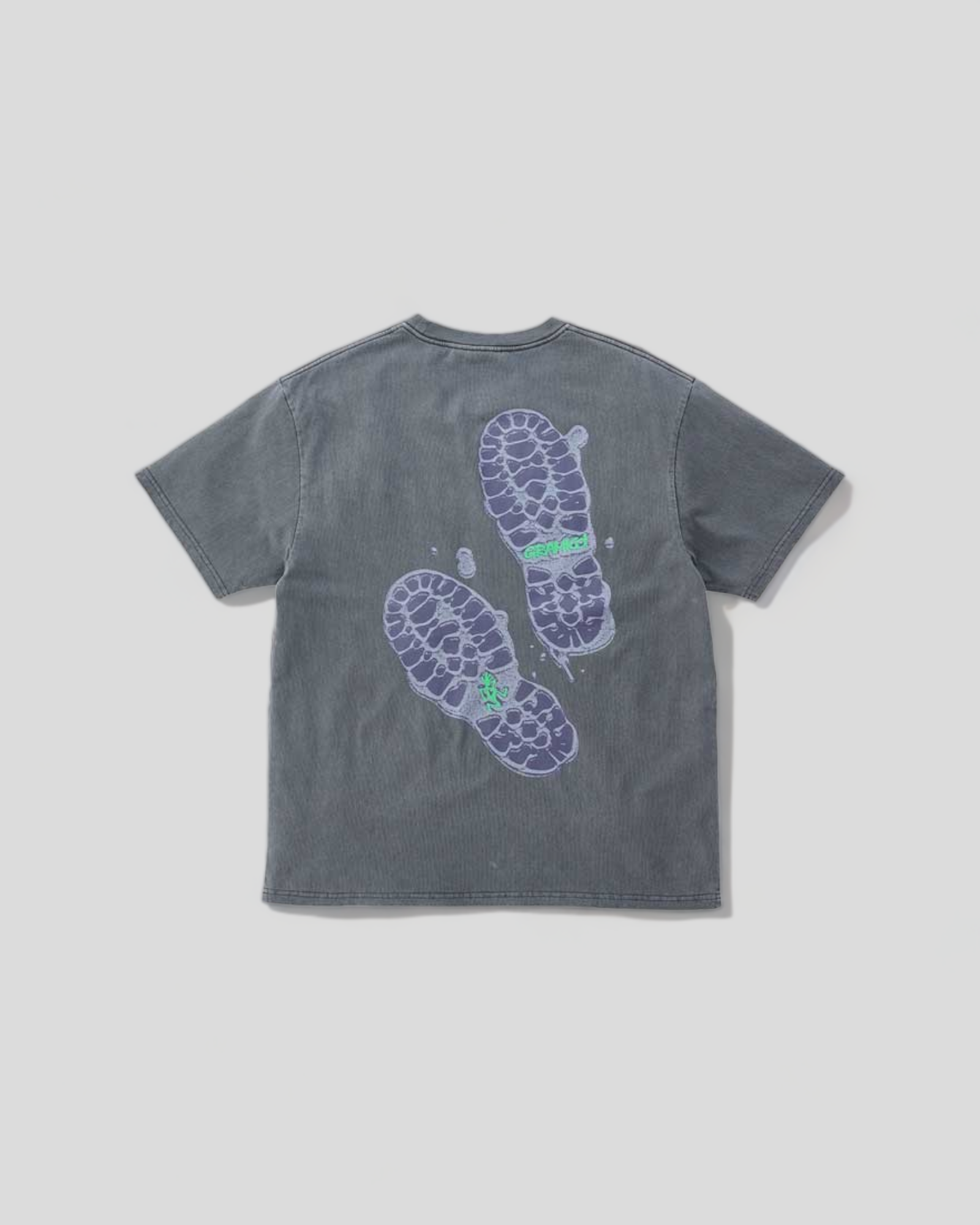 Gramicci || Footprints Tee || Grey Pigment Gramicci