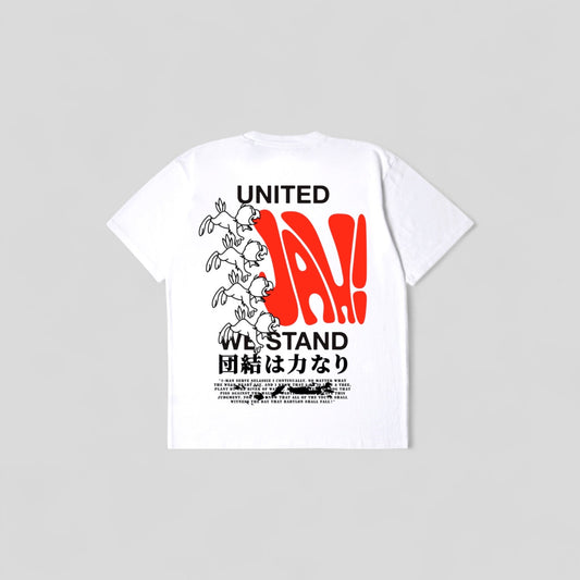 Edwin || United We Stand TS - White Garment Washed - M" Edwin