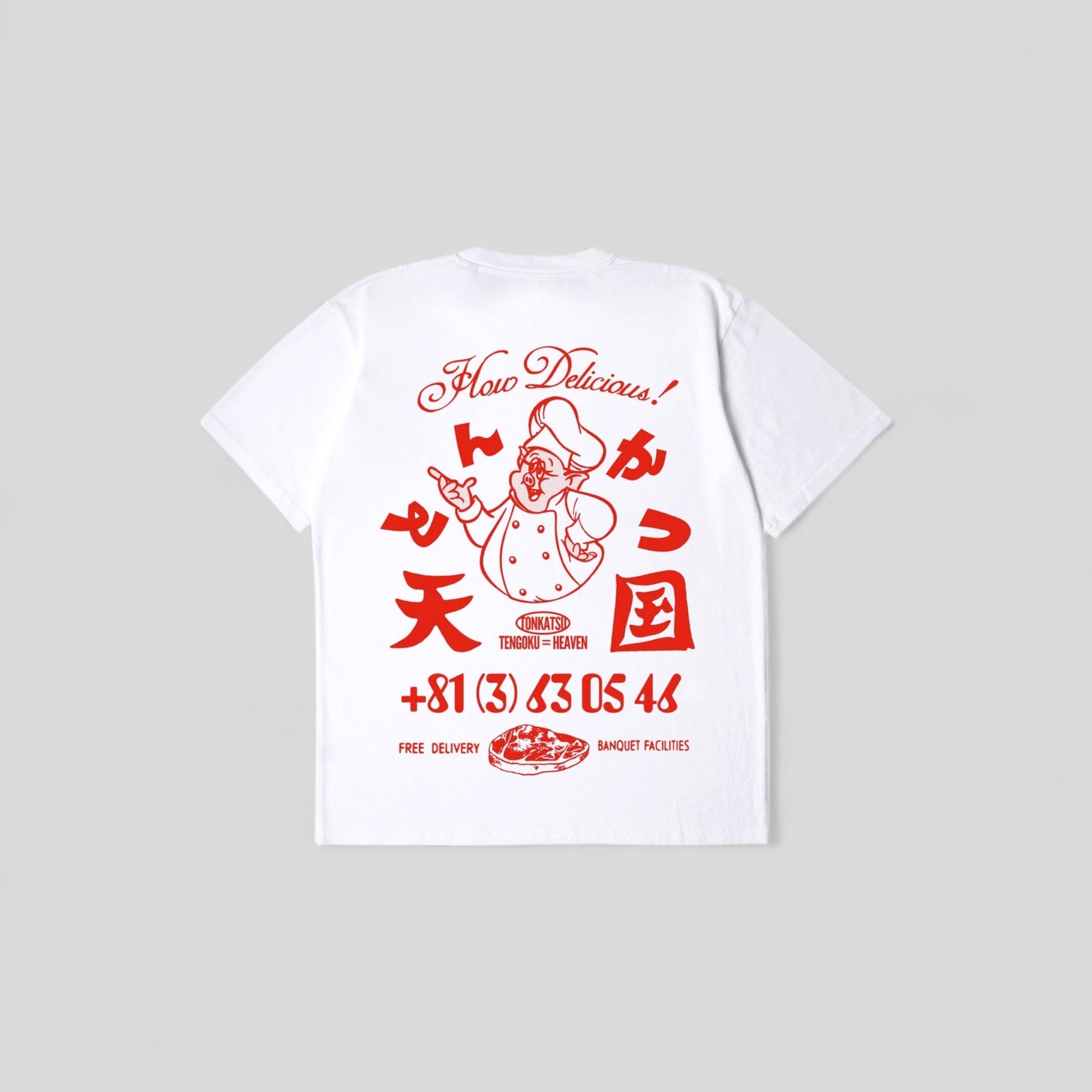 Edwin || Tonkatsu TS - White Garment Washed - M" Edwin