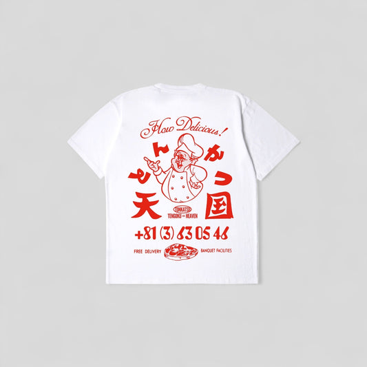 Edwin || Tonkatsu TS - White Garment Washed - M" Edwin