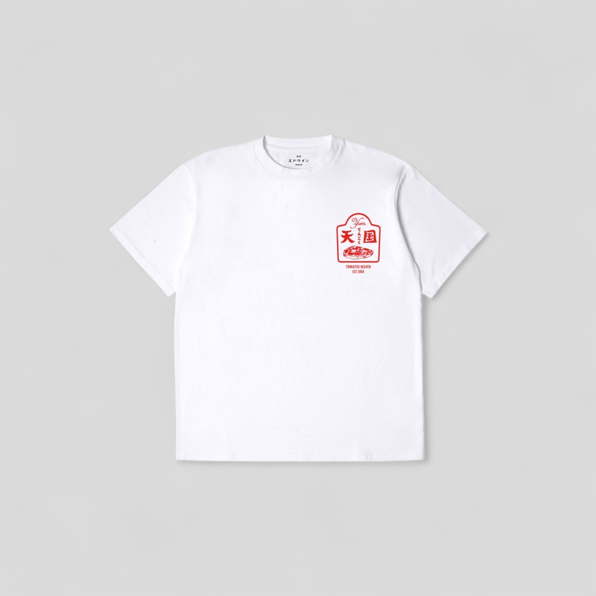 Edwin || Tonkatsu TS - White Garment Washed - M" Edwin