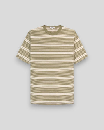 Norse Projects || Johannes Sunbleached Stripe - Sunwashed Green