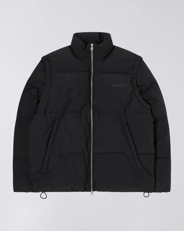 Edwin || Detachable Sleeves Puffer Olain Weave || Black Edwin