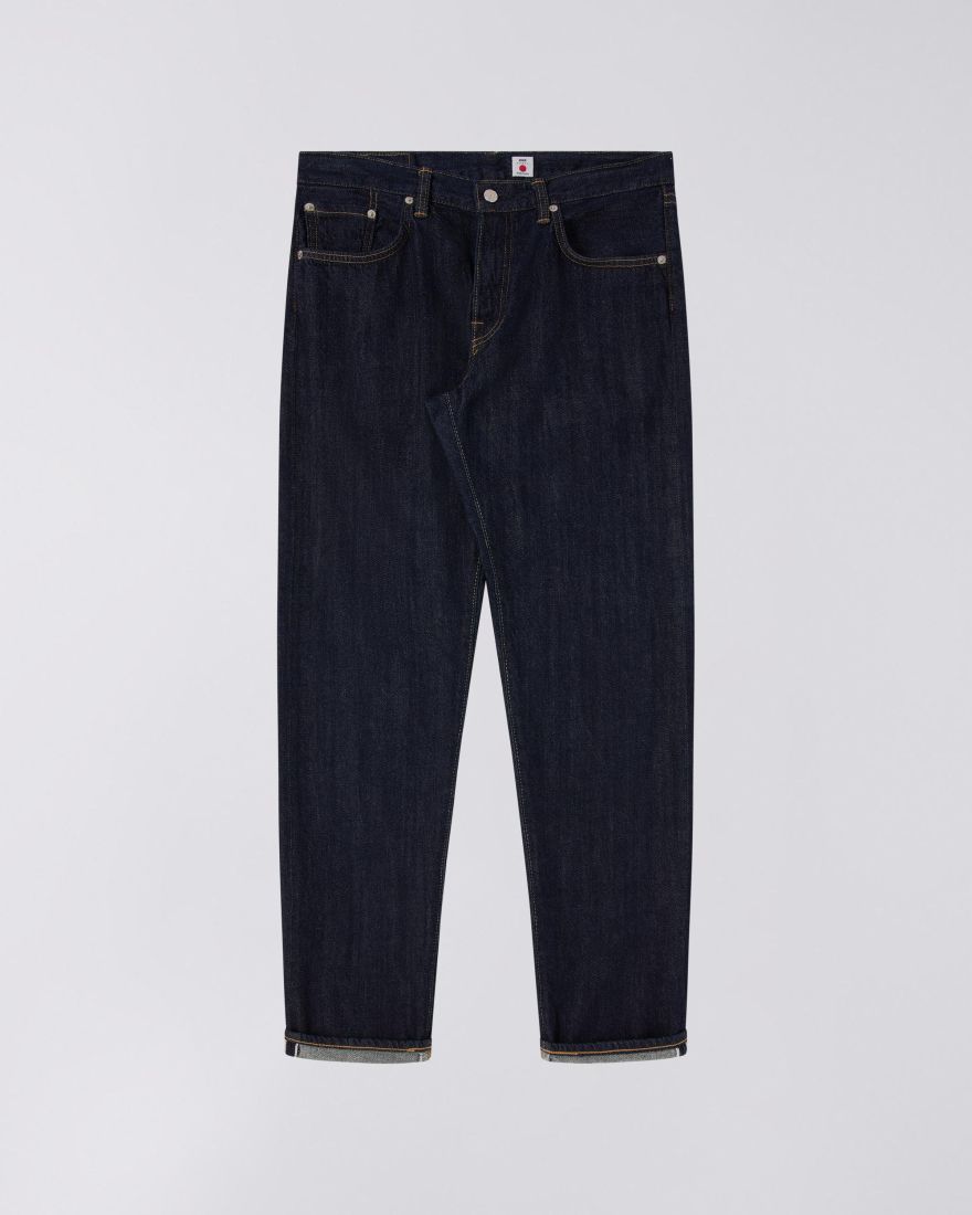 Edwin || Regular Tapered Kaihara -  Black mid dark used Edwin