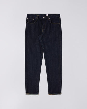 Edwin || Regular Tapered Kaihara -  Black mid dark used Edwin