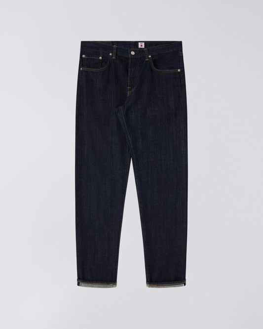 Edwin || Regular Tapered Kaihara -  Black mid dark used Edwin