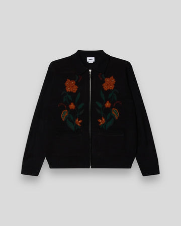 Obey || Floral Zip Cardigan - Black - M’ Obey