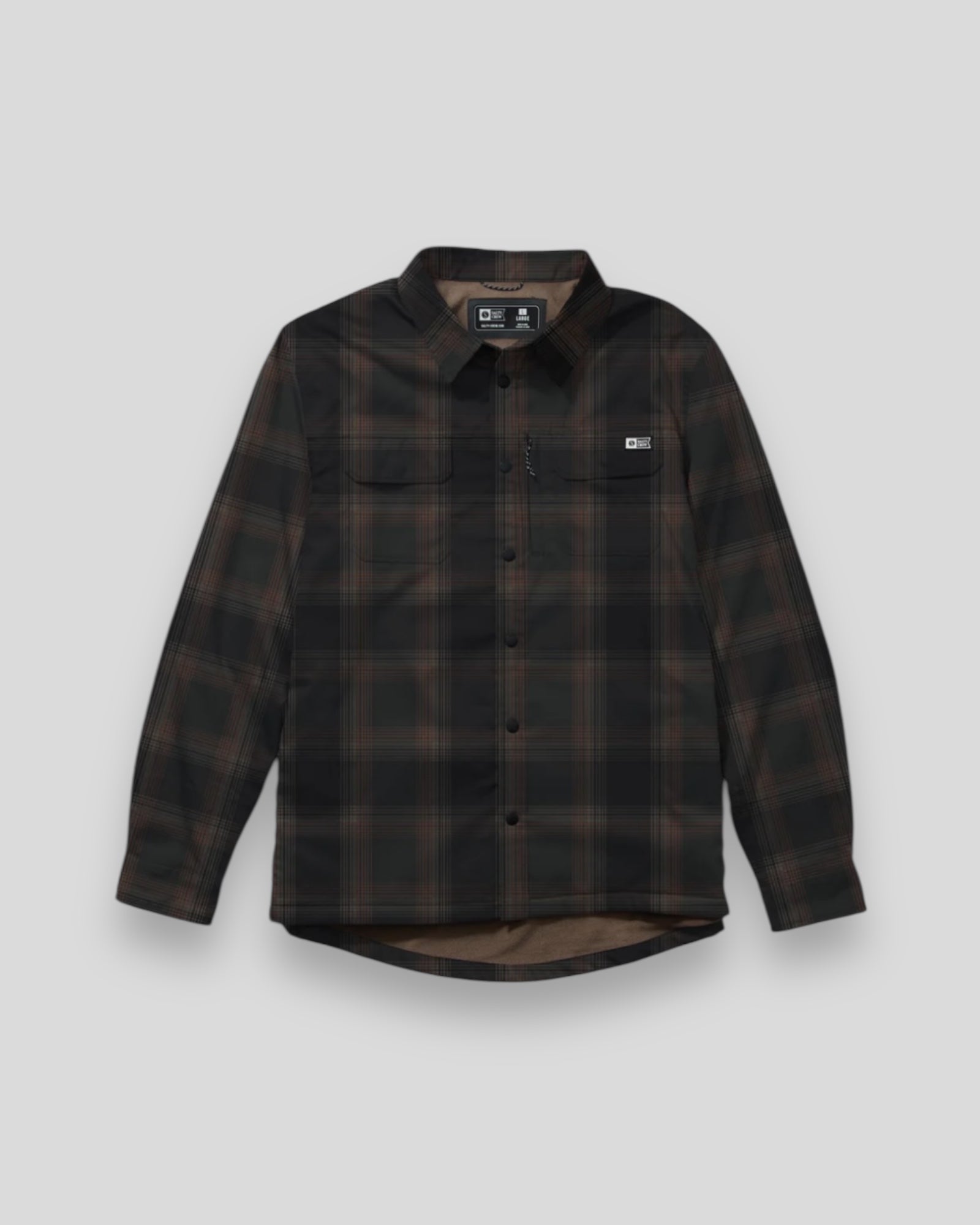 Salty Crew || Fathom LS Tech Shacket - Phantom - M’ Salty Crew