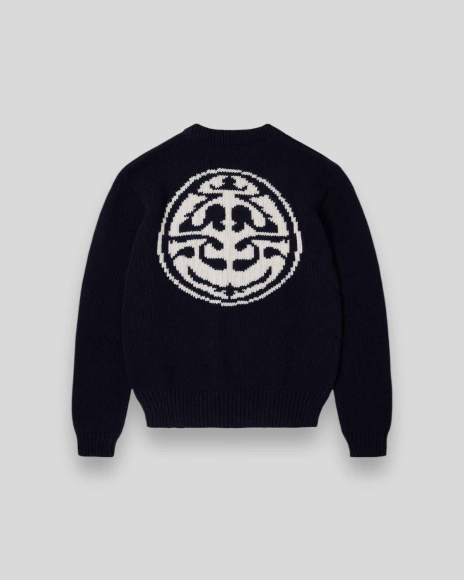 Edwin || Ellis Sweat - Navy / Off White Garment Washed - M’ Edwin
