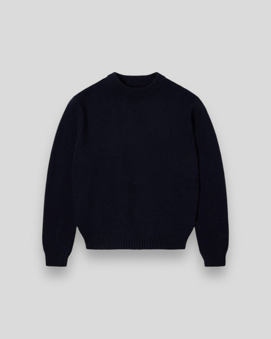 Edwin || Ellis Sweat - Navy / Off White Garment Washed - M’ Edwin
